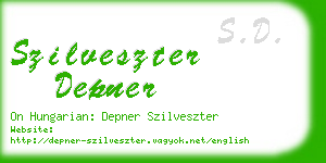szilveszter depner business card